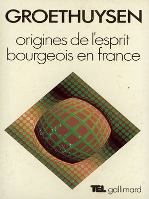 cover image of Origines de l'esprit bourgeois en France